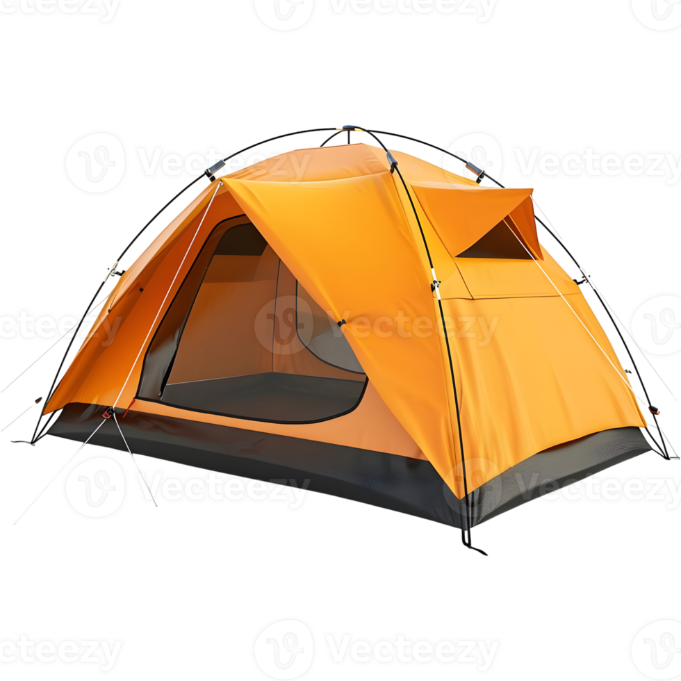 AI generated 3D Rendering of a Camping Tent on Transparent Background - Ai Generated png