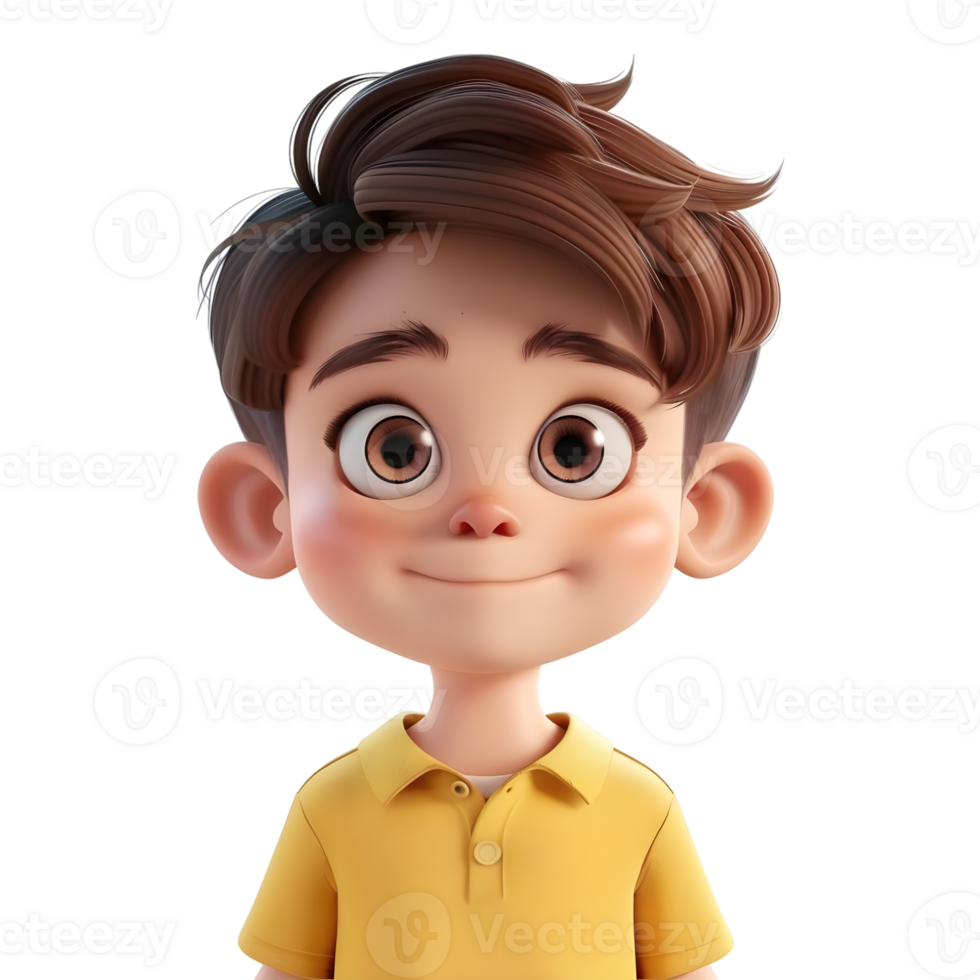 AI generated 3D Rendering of a Toddler Boy Standing and Smiling on Transparent Background - Ai Generated png