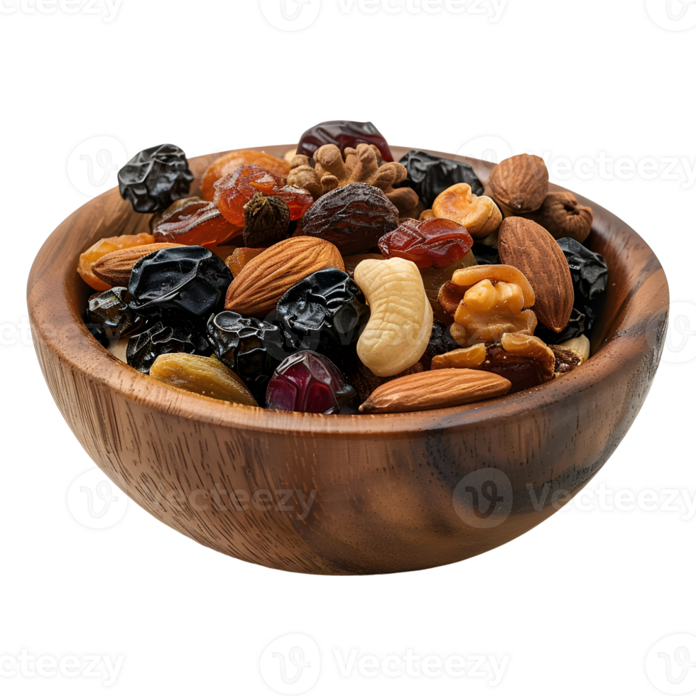 AI generated 3D Rendering of a Dry Fruits in a Bowl on Transparent Background - Ai Generated png