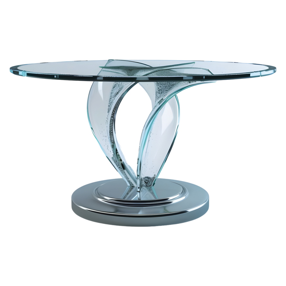 AI generated 3D Rendering of a Glass Table on Transparent Background - Ai Generated png