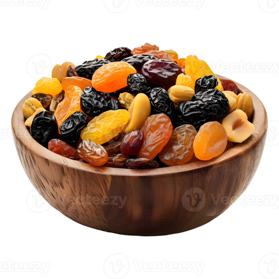 AI generated 3D Rendering of a Dry Fruits in a Bowl on Transparent Background - Ai Generated png