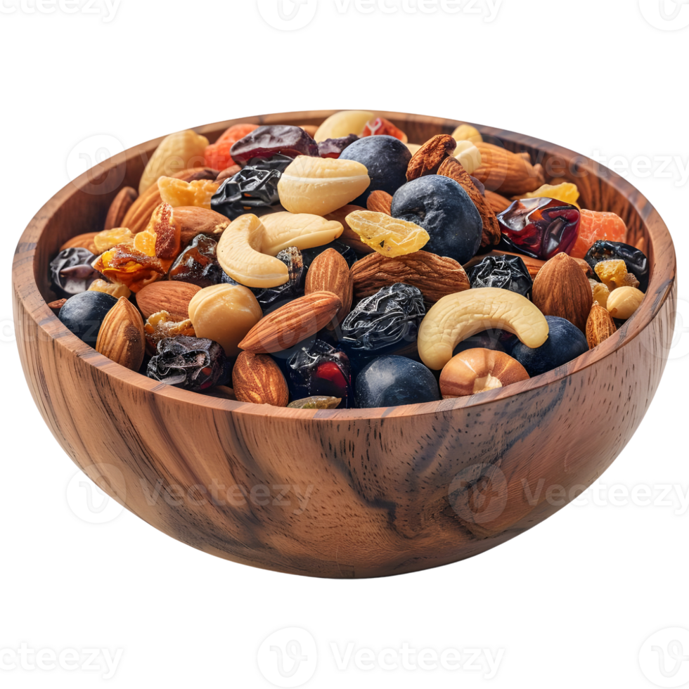 AI generated 3D Rendering of a Dry Fruits in a Bowl on Transparent Background - Ai Generated png