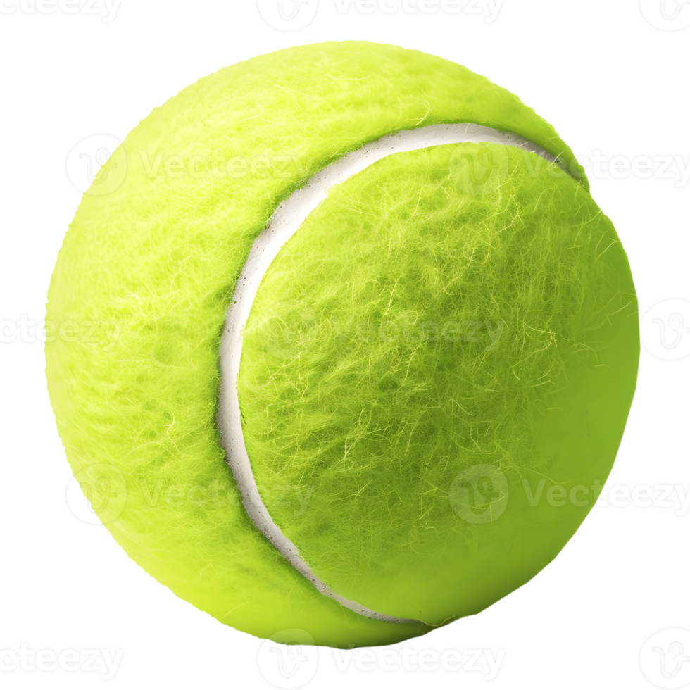 AI generated 3D Rendering of a Tennis Ball on Transparent Background - Ai Generated png