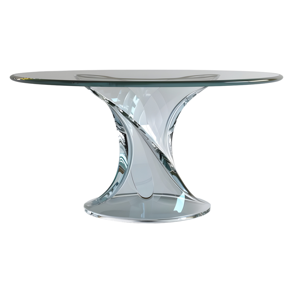 AI generated 3D Rendering of a Glass Table on Transparent Background - Ai Generated png