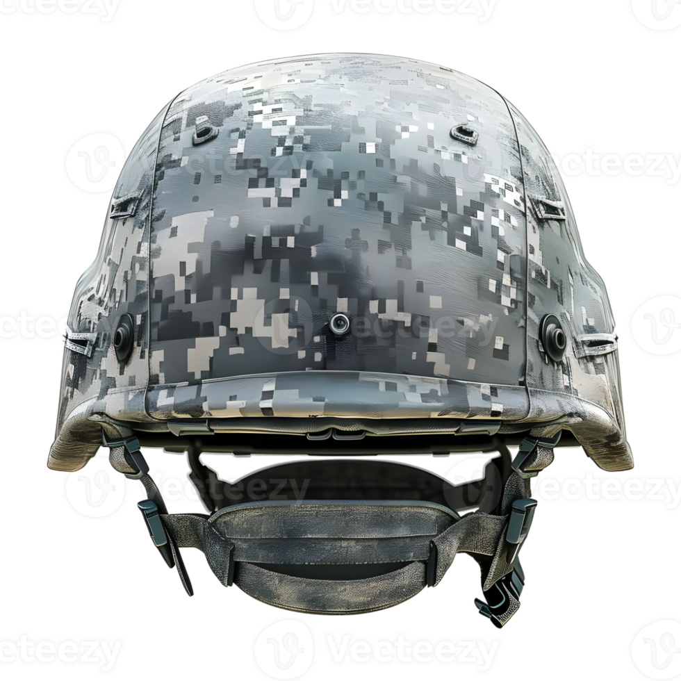 AI generated 3D Rendering of a Army Safety Helmet on Transparent Background - Ai Generated png