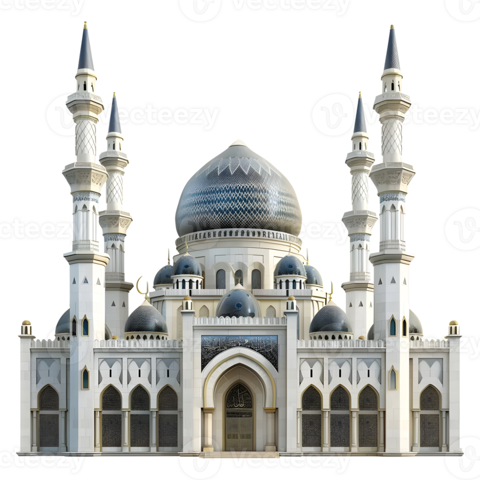 AI generated 3D Rendering of a Islamic Mosque on Transparent Background - Ai Generated png
