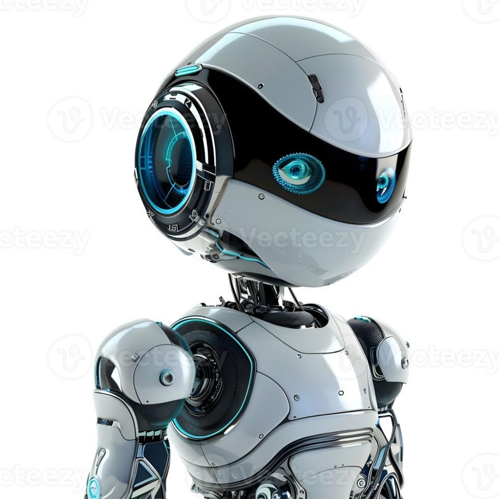 AI generated 3D Rendering of a Modern Robot on Transparent Background - Ai Generated png