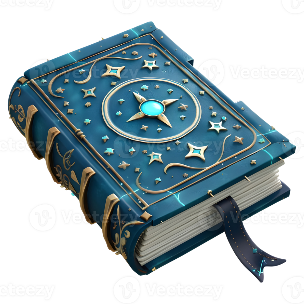 AI generated 3D Rendering of a Occult Vintage Book of Magic on Transparent Background - Ai Generated png