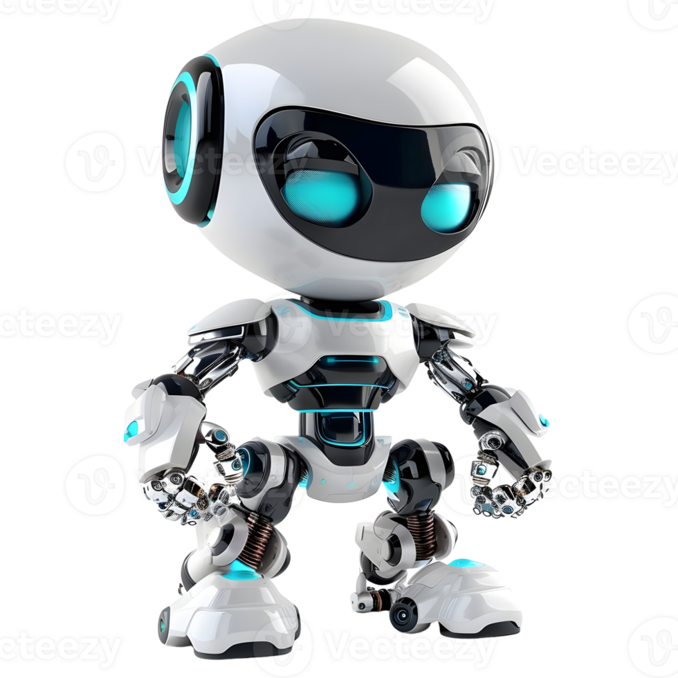 AI generated 3D Rendering of a Modern Robot on Transparent Background - Ai Generated png