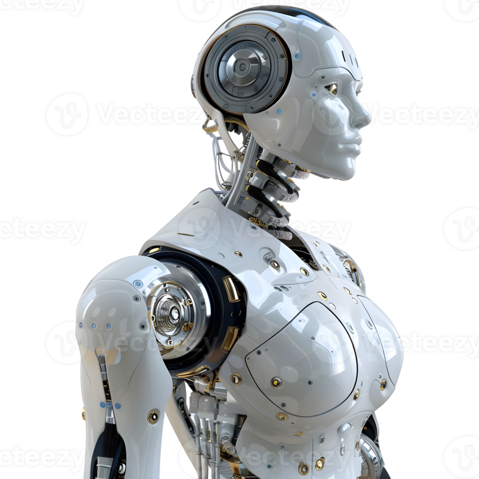 AI generated 3D Rendering of a Modern Robot on Transparent Background - Ai Generated png
