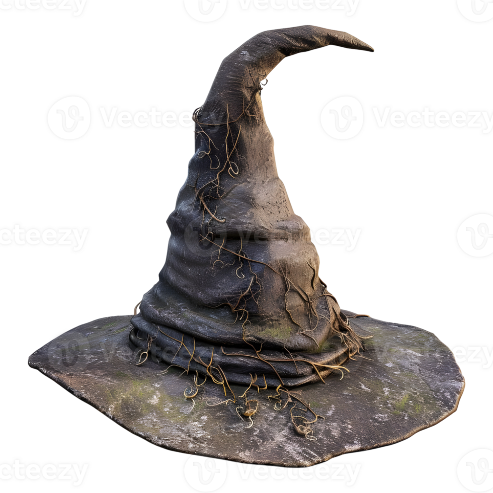 AI generated 3D Rendering of a Witch Magic Hat on Transparent Background - Ai Generated png