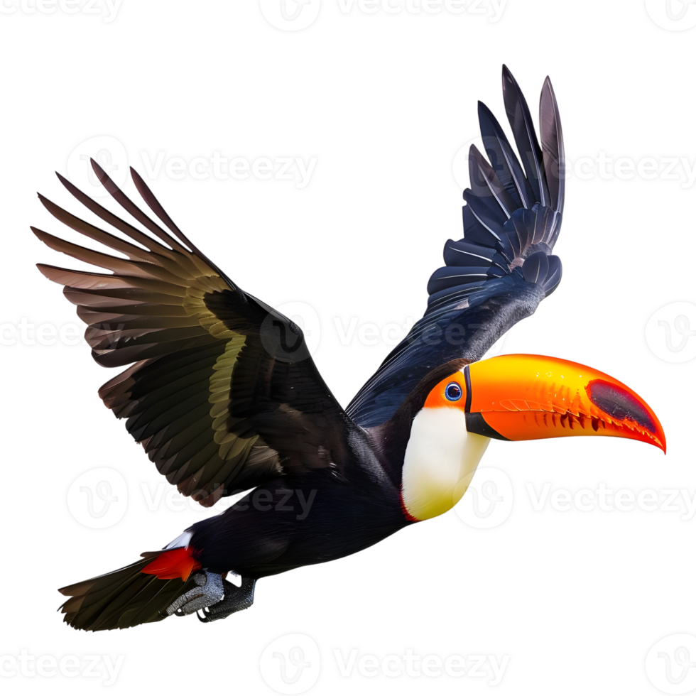 AI generated 3D Rendering of a Toco Toucan on Transparent Background - Ai Generated png