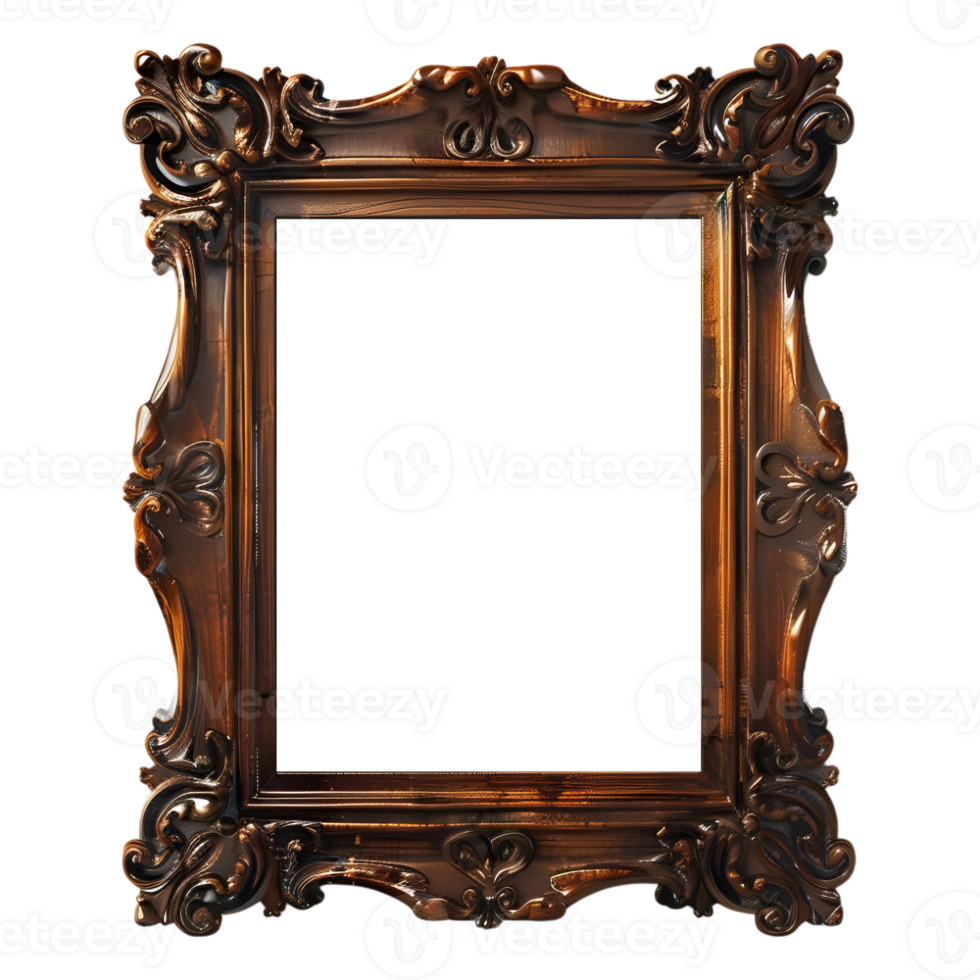 AI generated 3D Rendering of a Picture Frame on Transparent Background - Ai Generated png