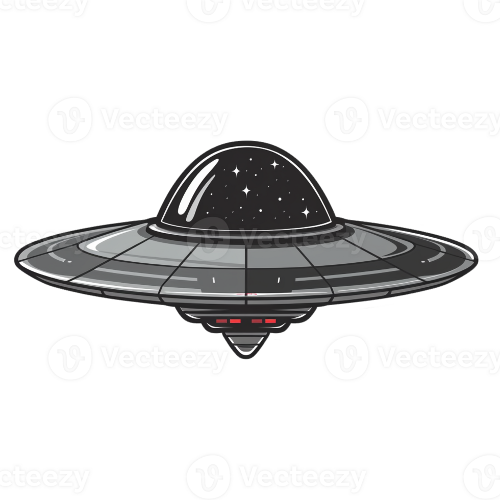 AI generated Sticker of a UFO Ship On a Transparent Background - Ai Generated png