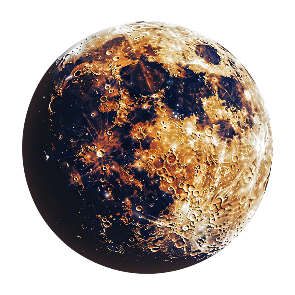 AI generated Sticker of a Moon On a Transparent Background - Ai Generated png
