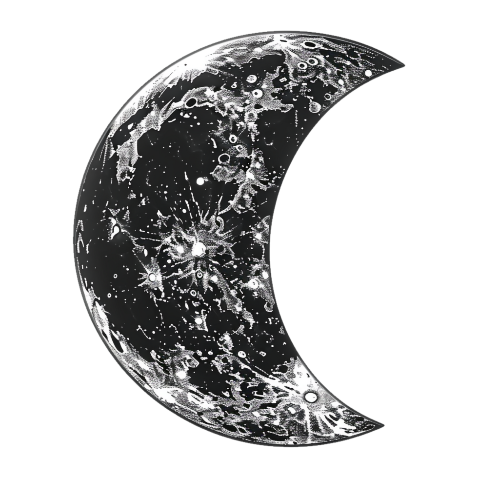 AI generated Sticker of a Moon On a Transparent Background - Ai Generated png