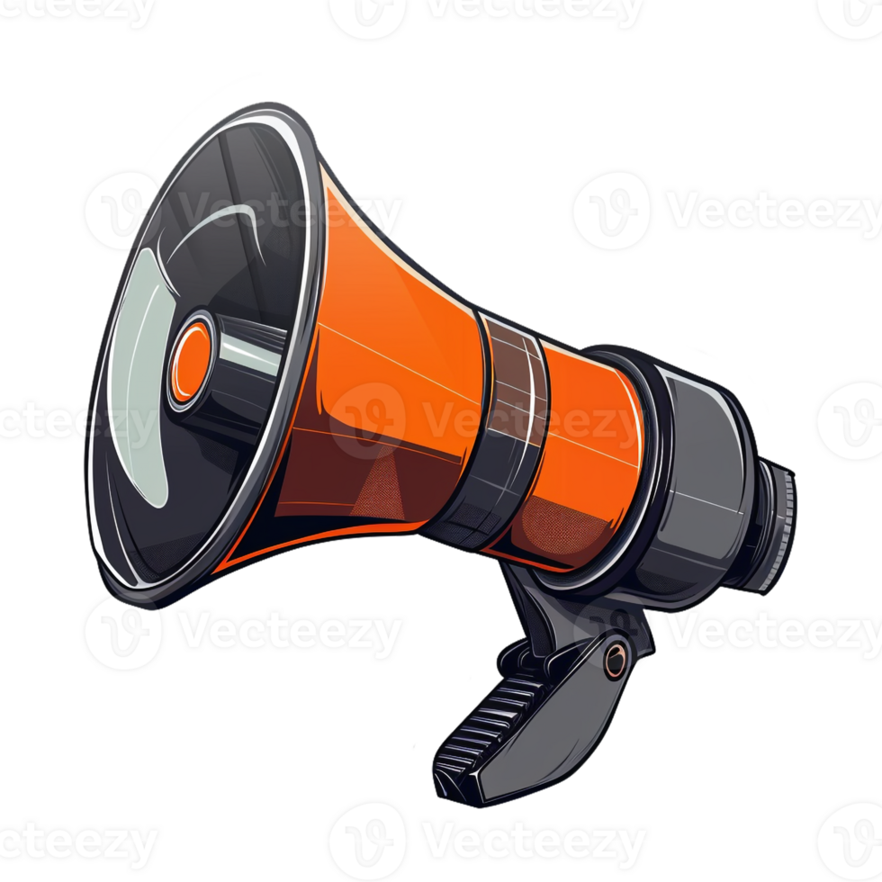 AI generated Sticker of a Megaphone On a Transparent Background - Ai Generated png