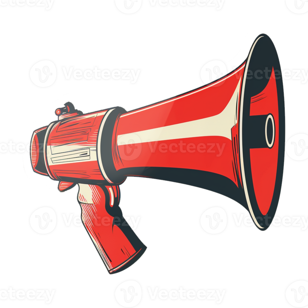 AI generated Sticker of a Megaphone On a Transparent Background - Ai Generated png