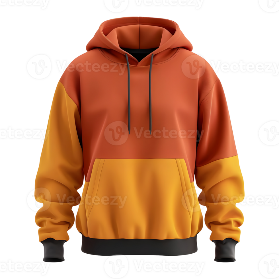 ai gerado 3d Renderização do uma inverno moletom com capuz em transparente fundo - ai gerado png