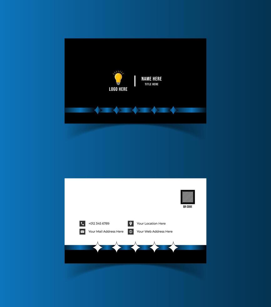 Modern and creative business card template design. Minimal style, clean double sided business card layout. vector