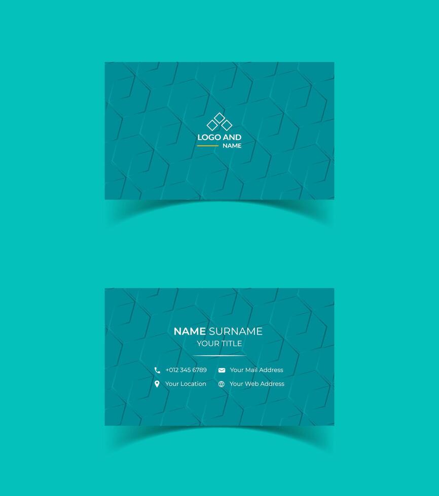 Modern and creative business card template design. Minimal style, clean double sided business card layout. vector