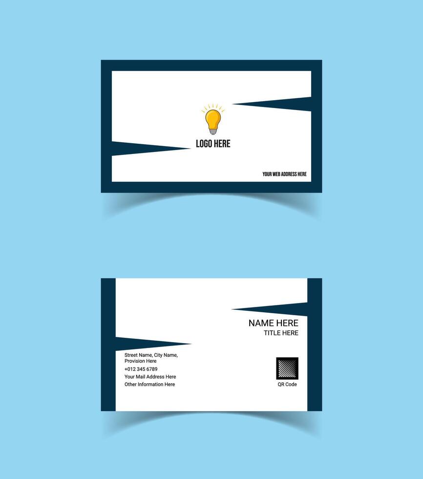 Modern and creative business card template design. Minimal style, clean double sided business card layout. vector