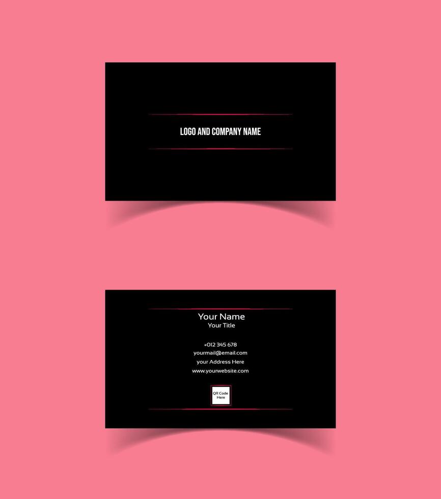 Modern and creative business card template design. Minimal style, clean double sided business card layout. vector