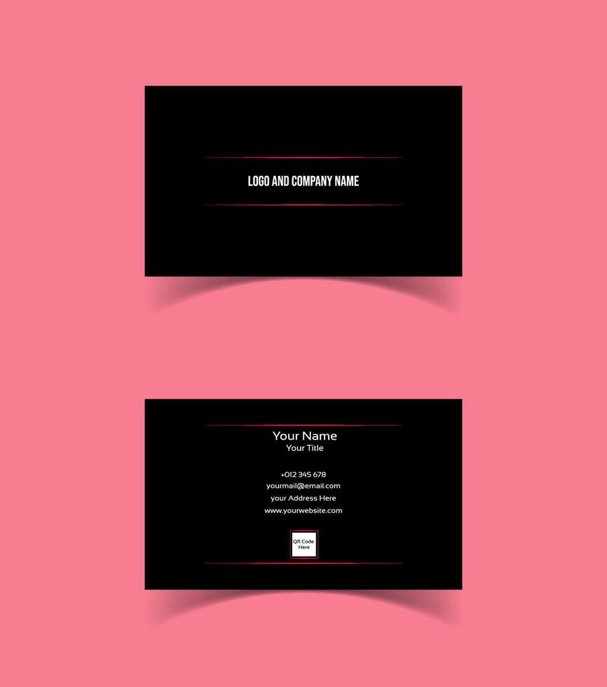 Modern and creative business card template design. Minimal style, clean double sided business card layout. vector