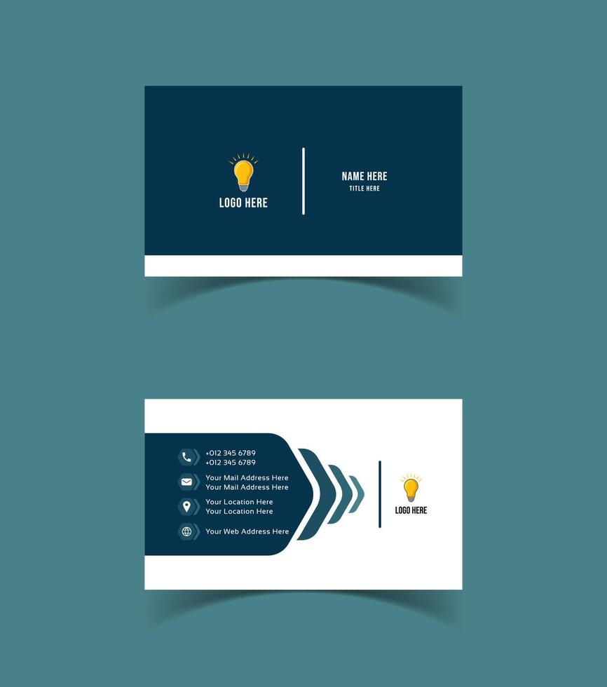 Modern and creative business card template design. Minimal style, clean double sided business card layout. vector