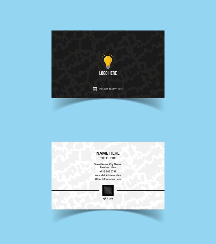 Modern and creative business card template design. Minimal style, clean double sided business card layout. vector