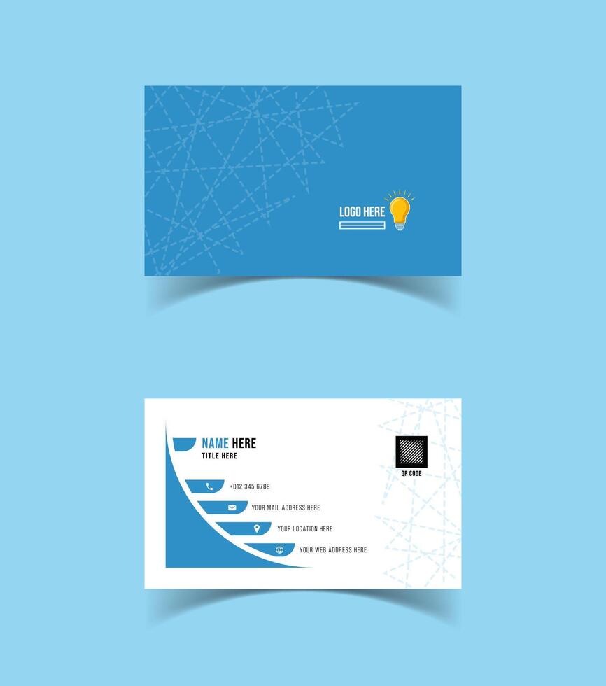 Modern and creative business card template design. Minimal style, clean double sided business card layout. vector