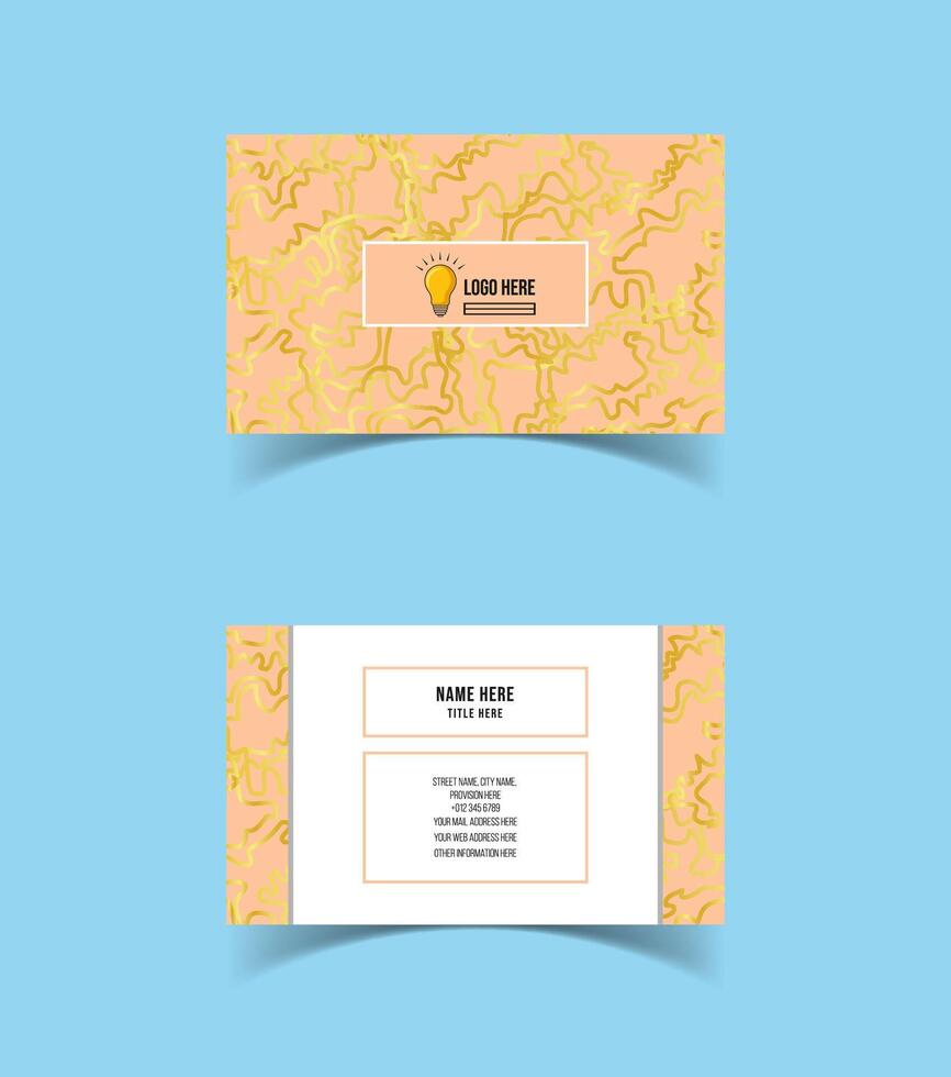 Modern and creative business card template design. Minimal style, clean double sided business card layout. vector