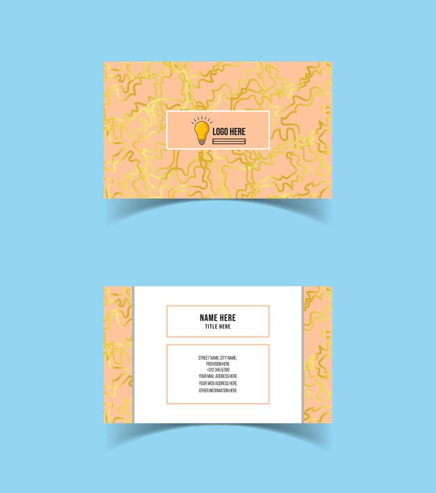 Modern and creative business card template design. Minimal style, clean double sided business card layout. vector