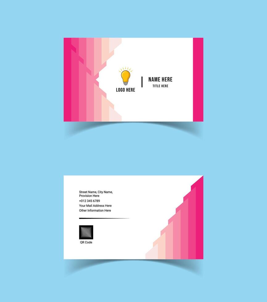 Modern and creative business card template design. Minimal style, clean double sided business card layout. vector