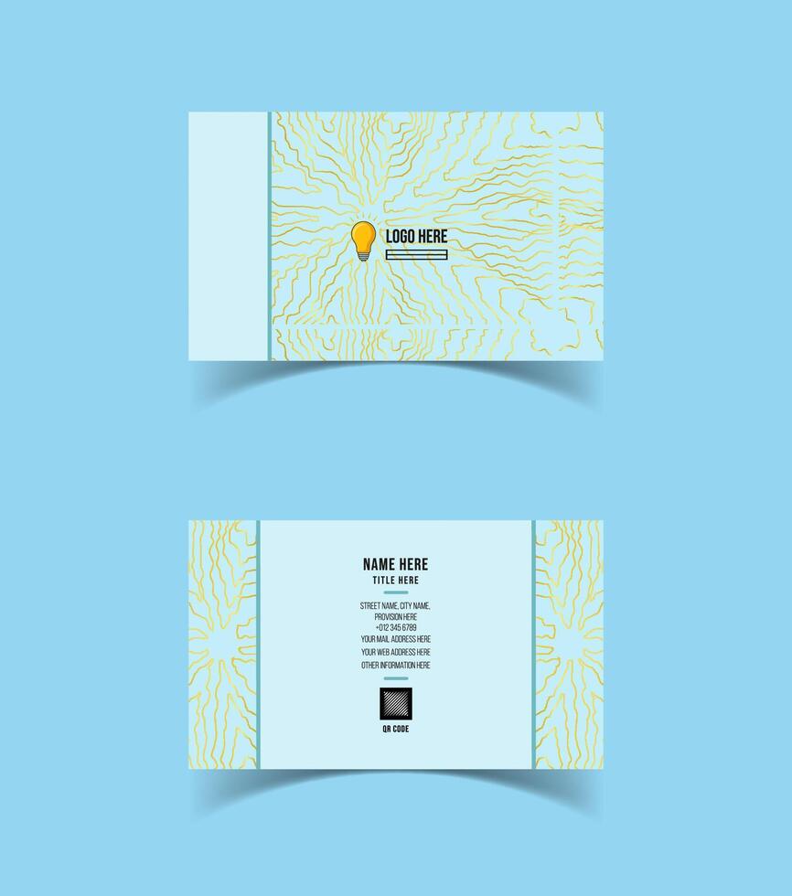 Modern and creative business card template design. Minimal style, clean double sided business card layout. vector