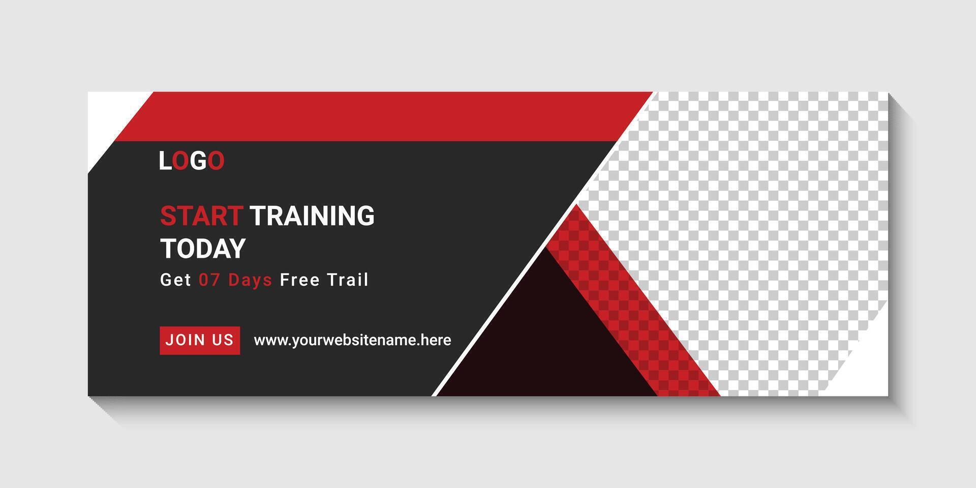 Free vector  fitness gym social media  web banner design template