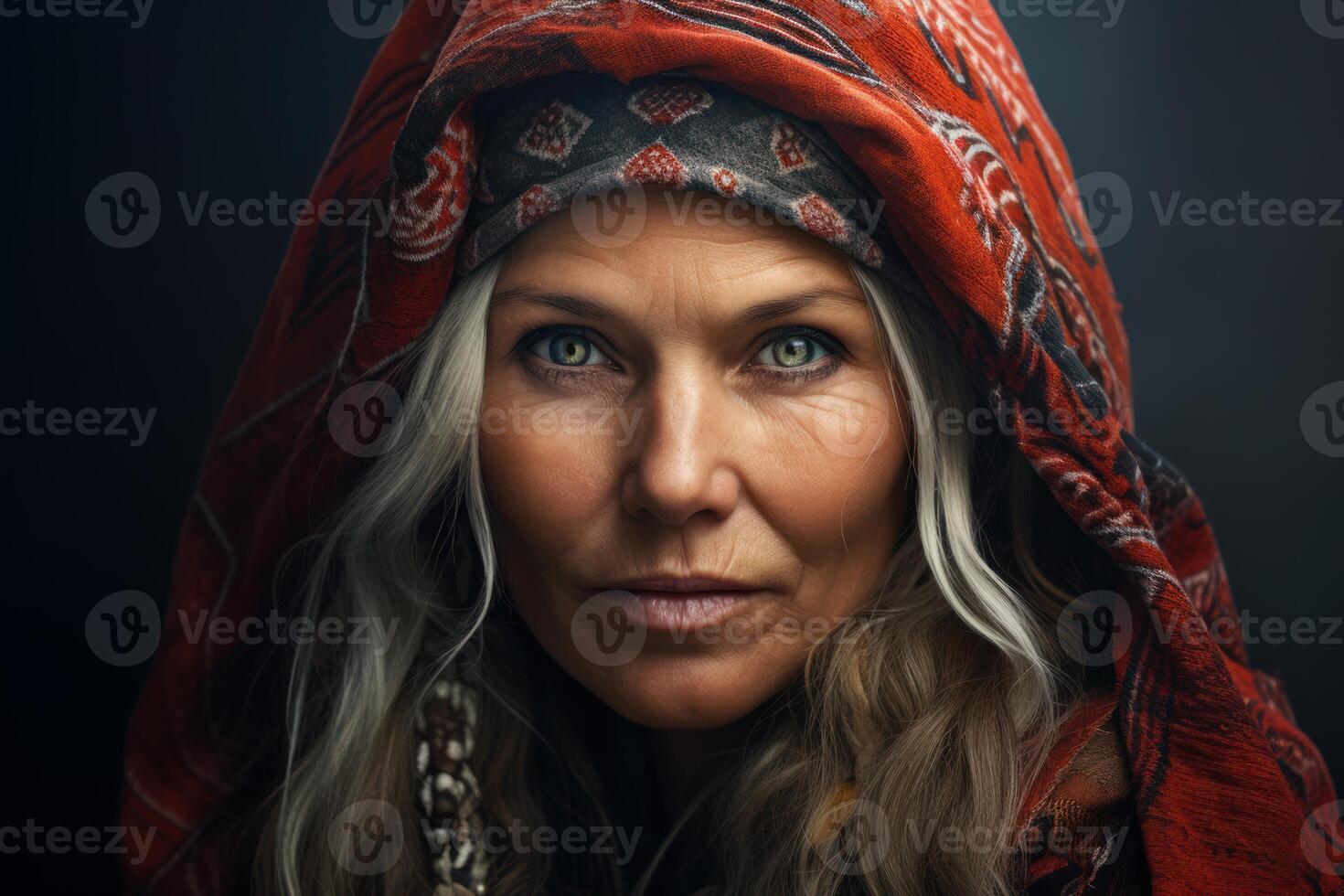 AI generated Elegant Norwegian woman portrait. Generate Ai photo