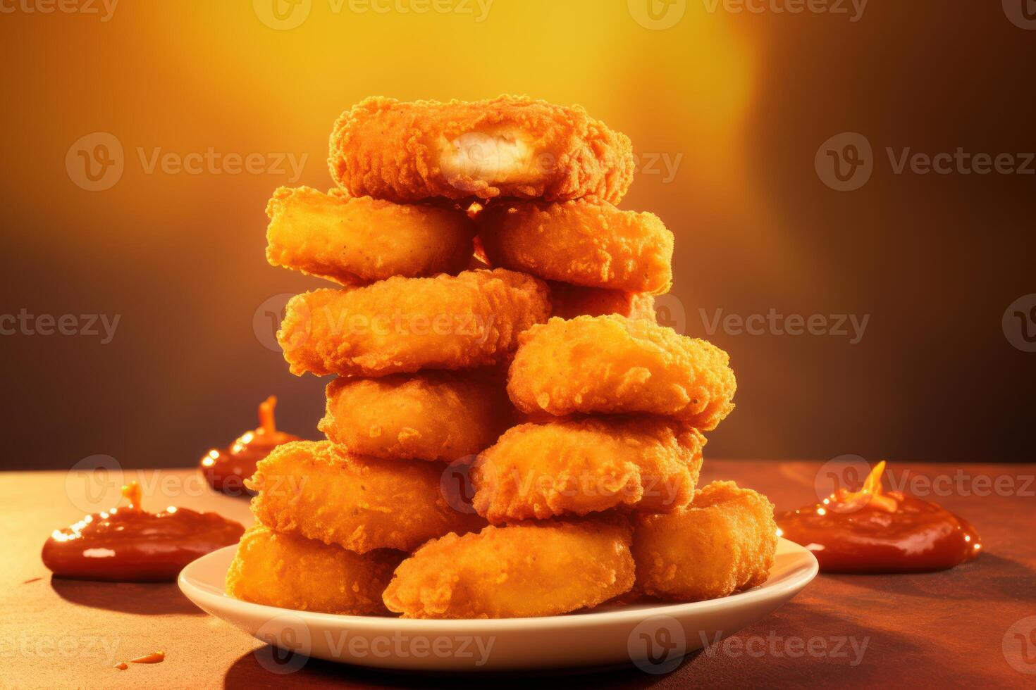 AI generated Indulgent Nuggets fast food. Generate Ai photo