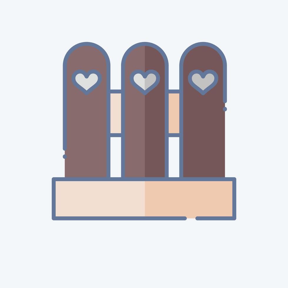 Icon Fence. related to Kindergarten symbol. doodle style. simple design editable. simple illustration vector