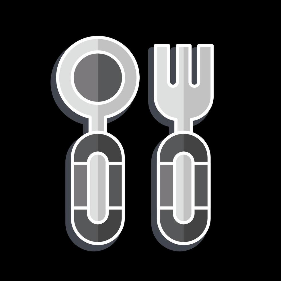 Icon Cutlery. related to Kindergarten symbol. glossy style. simple design editable. simple illustration vector