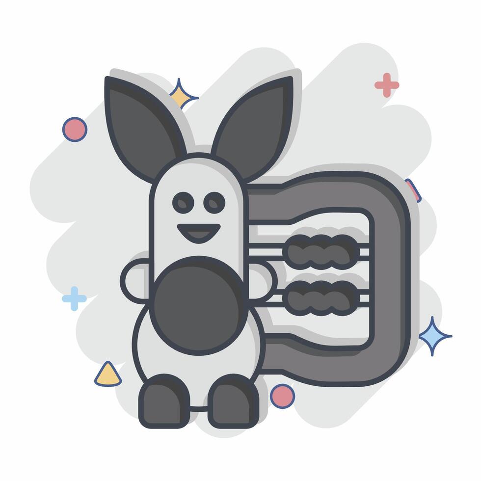 Icon Abacus. related to Kindergarten symbol. comic style. simple design editable. simple illustration vector