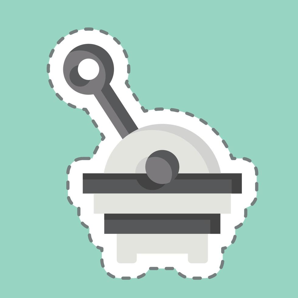 Sticker line cut Bucket. related to Kindergarten symbol. simple design editable. simple illustration vector