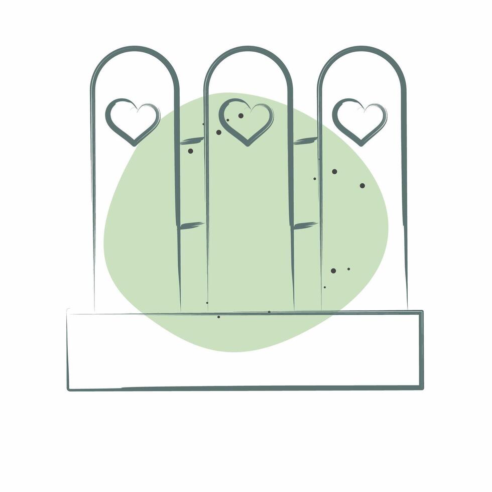 Icon Fence. related to Kindergarten symbol. Color Spot Style. simple design editable. simple illustration vector