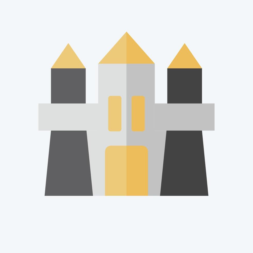 Icon Castle. related to Kindergarten symbol. flat style. simple design editable. simple illustration vector