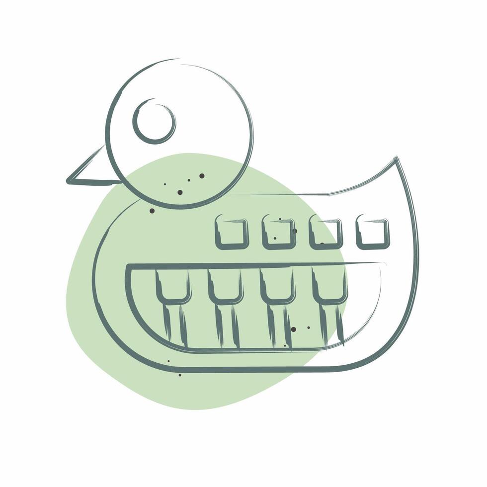 Icon Synthesizer. related to Kindergarten symbol. Color Spot Style. simple design editable. simple illustration vector