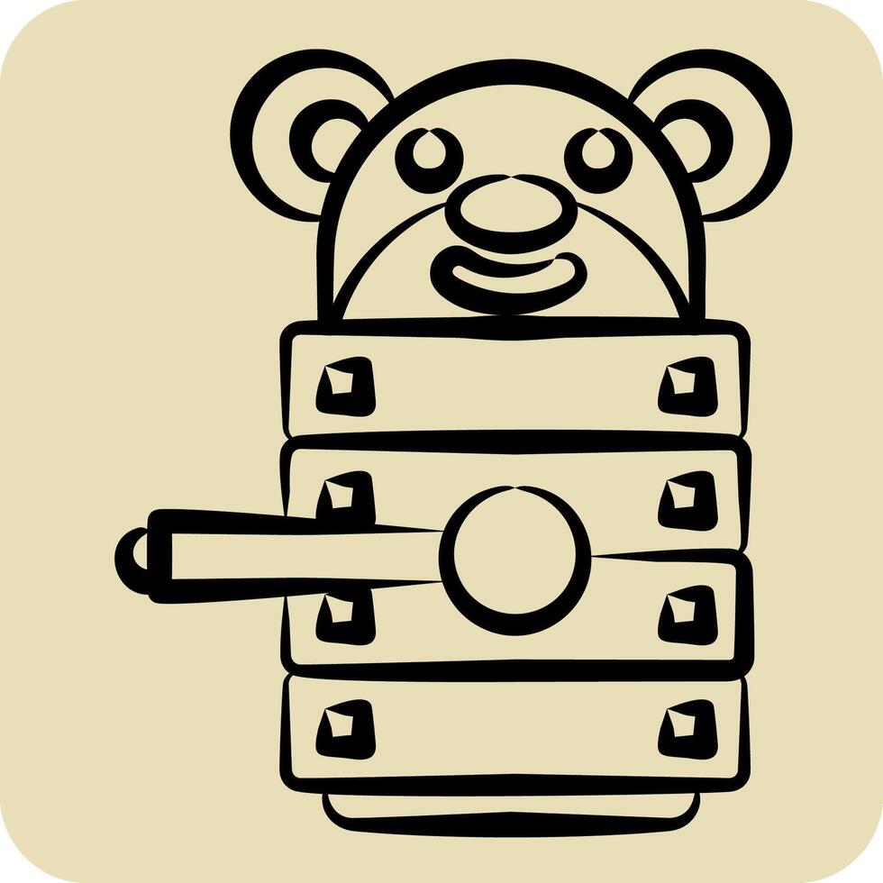 Icon Xylophone. related to Kindergarten symbol. hand drawn style. simple design editable. simple illustration vector