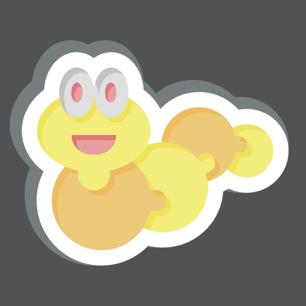Sticker Puzzle. related to Kindergarten symbol. simple design editable. simple illustration vector