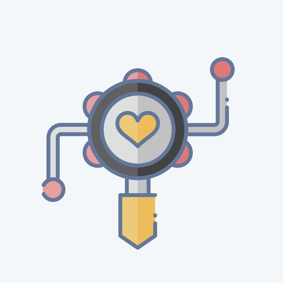 Icon Ratlle. related to Kindergarten symbol. doodle style. simple design editable. simple illustration vector