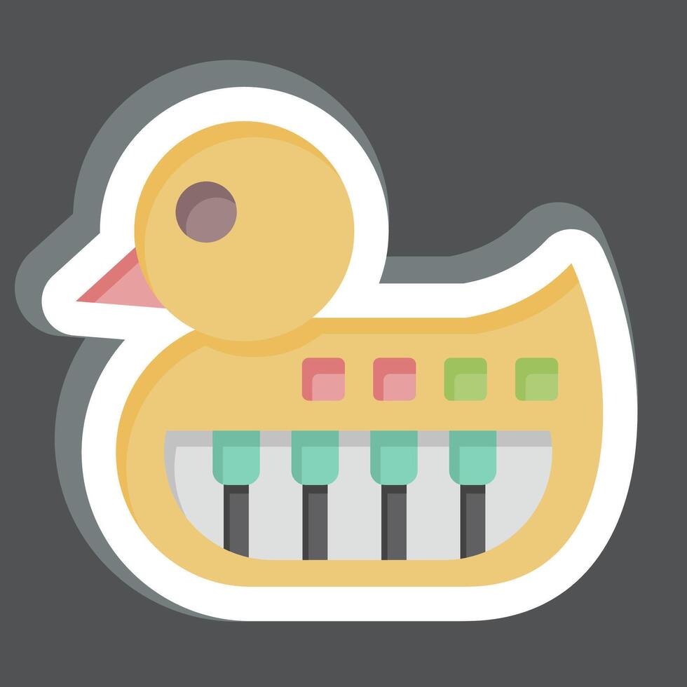 Sticker Synthesizer. related to Kindergarten symbol. simple design editable. simple illustration vector