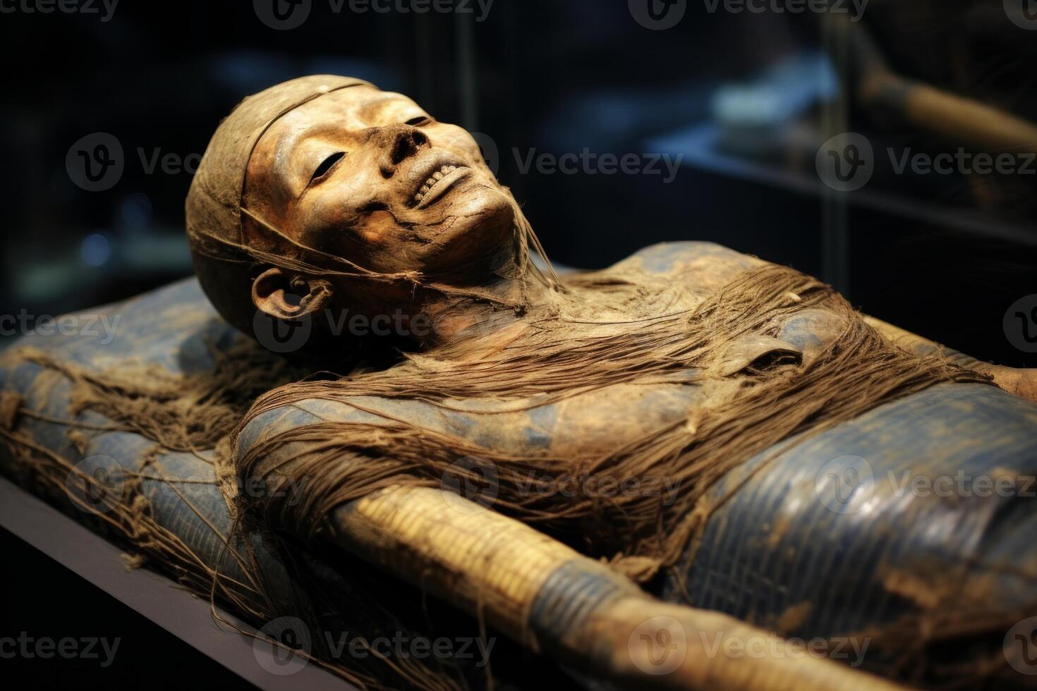 AI generated Eerie Ancient mummy. Generate Ai photo